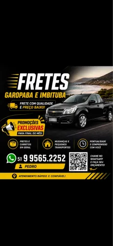 Fretes com desconto Garopaba Imbituba PROMOÇÃO 