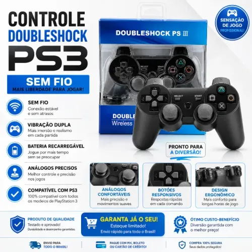 Controle ps3 dualshock 3 sem fio - Lacrado