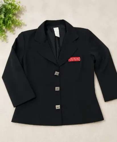 blazer feminino mackson preto tam. 38 | social com ombreiras