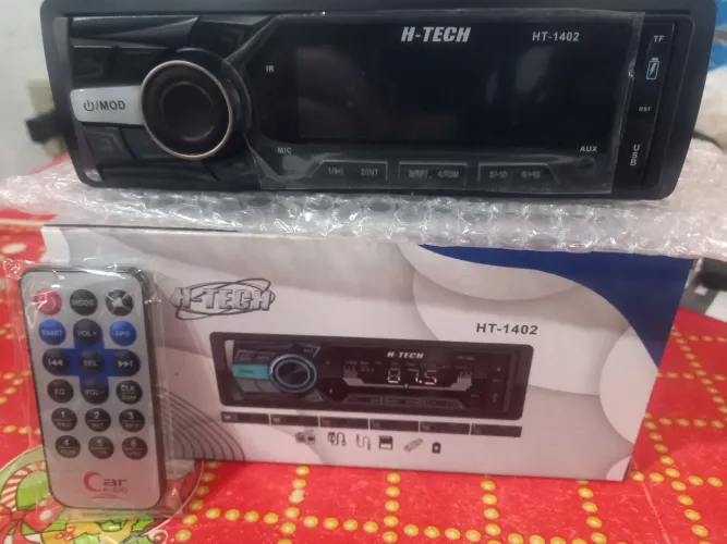 Radio som automotivo completo htech Bluetooth USB saída Sub display multicolorido 4x60w