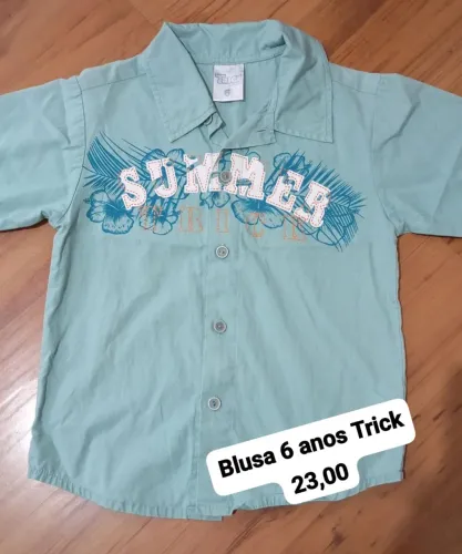 Blusa menino 6 anos Trick