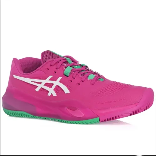Tênis ASICS Resolution X Saibro Masculino Rosa e Branco e Verde também 44