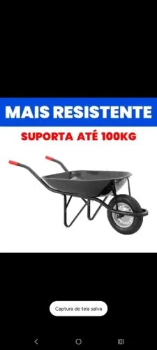 Carrinho de mão marca maestro master 