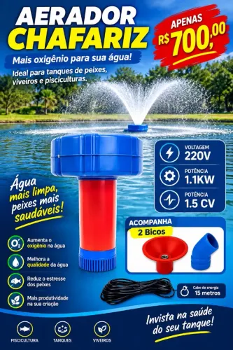 Vende-se aerador chafariz para peixes 