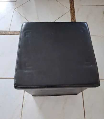 Puf guarda objetos banco quarto 