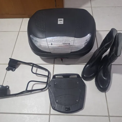 Bau moto + bota e bagajeiro