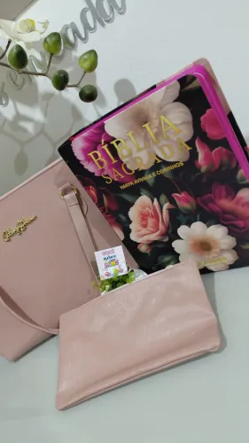 Kit bolsa + biblia Jumbo