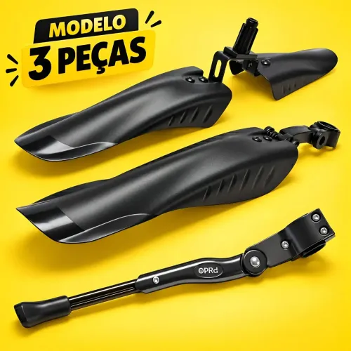 Paralamas Bike Aro 26-29 + Descanso Lateral Pezinho Regulável