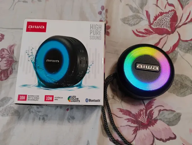 Caixa de som Bluetooth Aiwa sp 02, funcionando perfeitamente 