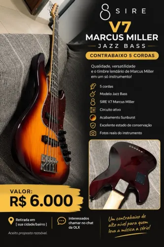 ? CONTRABAIXO SIRE V7 MARCUS MILLER - JAZZ BASS