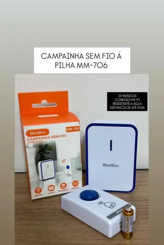 Campainha sem fio a pilha