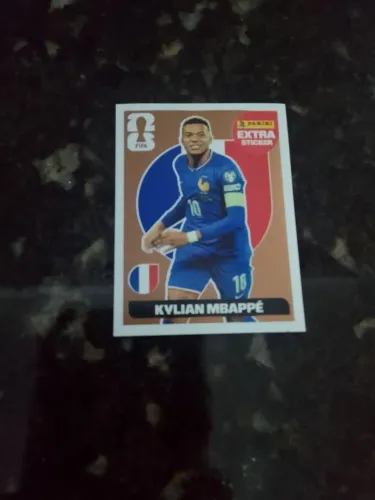 Figurinha extra sticker kylian Mbappe bronze