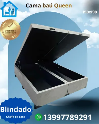 Cama baú bipartido casal