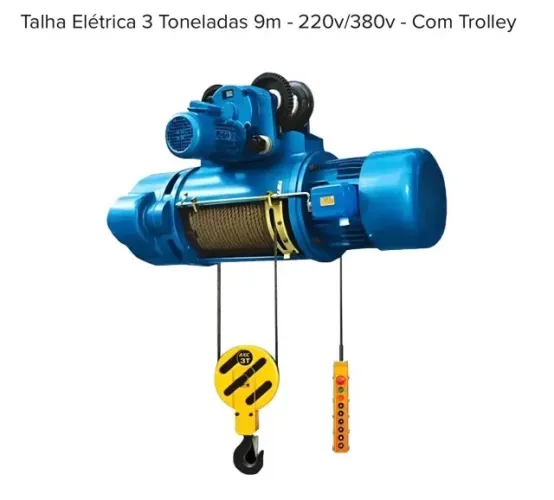 Talha Elétrica 3 toneladas