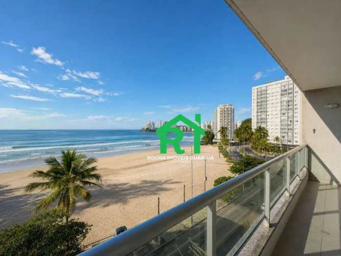 Apartamento frente mar com 2 quartos, 1 vaga à venda em Pitangueiras, Guarujá