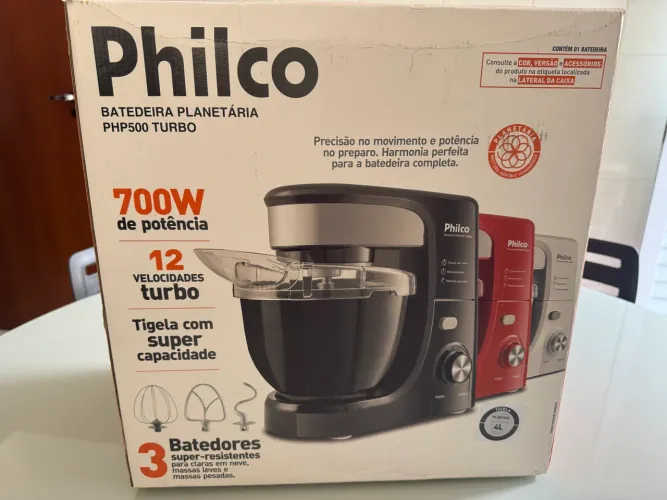Batedeira Planetária Philco PHP500 Turbo 700W Nova na Caixa