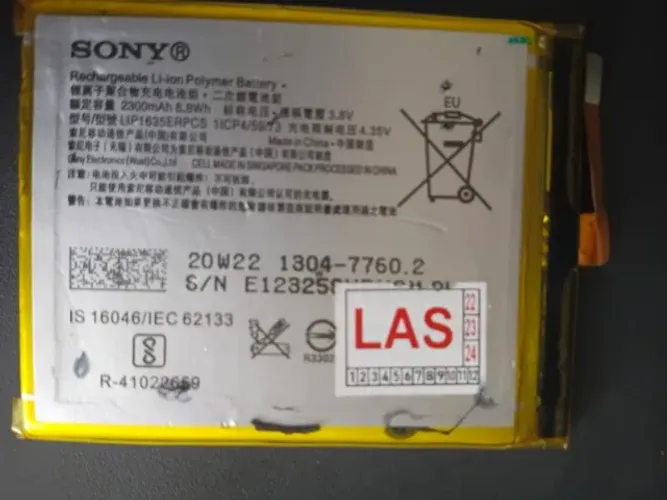 bateria do celular sony xperia xa1