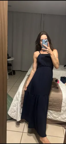 Vestido azul marinho