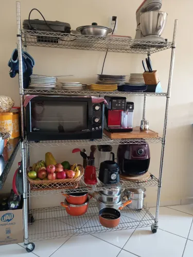 Estante reforçada aço cromado 