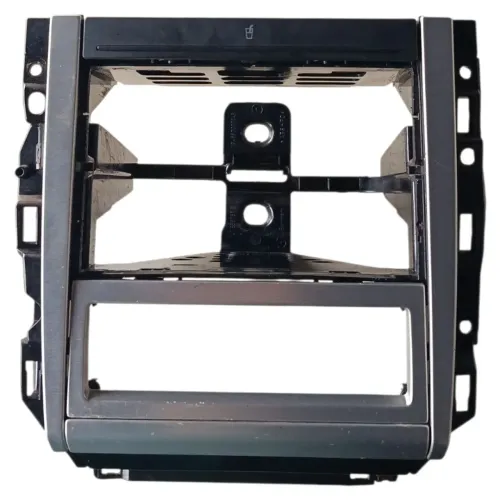 Moldura Painel Central Radio Porta Copo Vw Golf Bora 2009 Aço Escovado