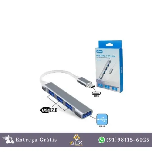 Hub Tipo c Com 1 Usb 3.0 e 3 Usb 2.0 Kp-hb504 Knup *ENTREGA GRÁTIS*