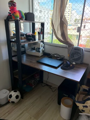 Mesa de Escritório Escrivaninha com Prateleiras