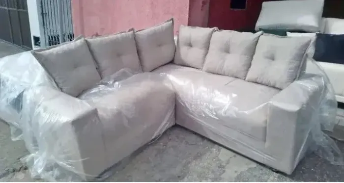 Sofá canto bege