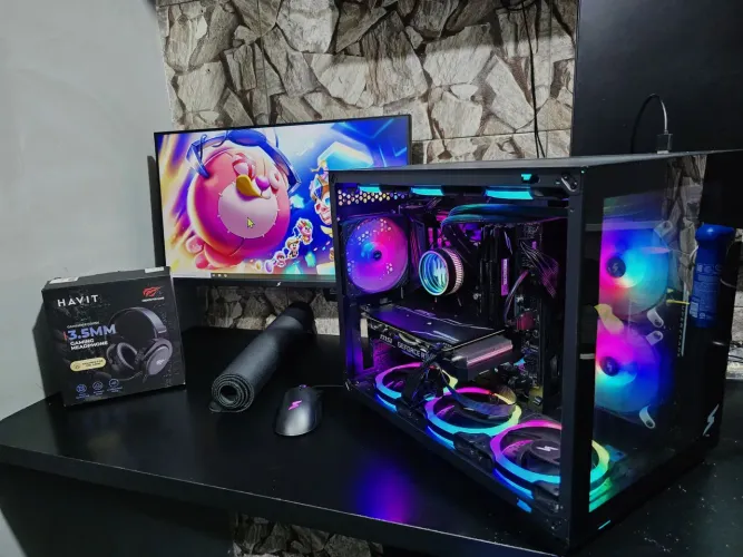 PC Gamer + Monitor 280Hz + Mouse Gamer + Headset + Mousepad Extra Grande