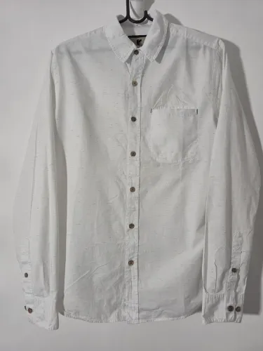 Camisa masculina Redley branca texturizada  M