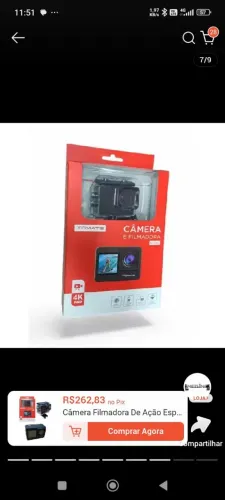 Camera e filmadora Tomate a prova dágua com assessórios nova. 