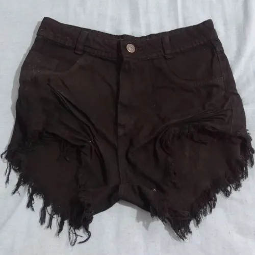 Short Jeans Preto 42