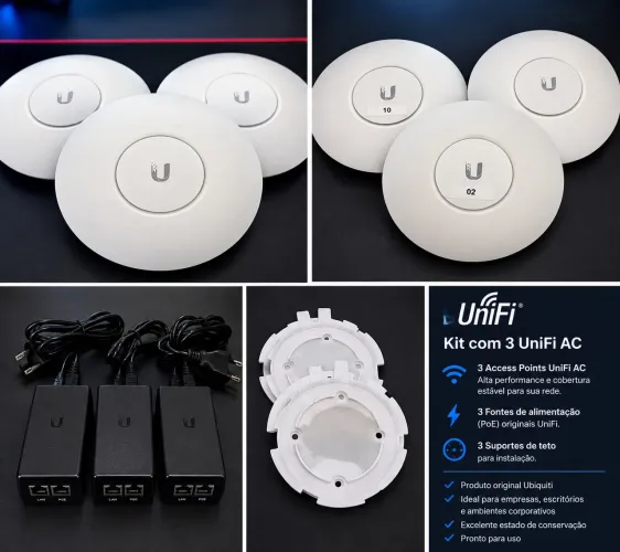 Kit 3 Access Points Ubiquiti UniFi AC