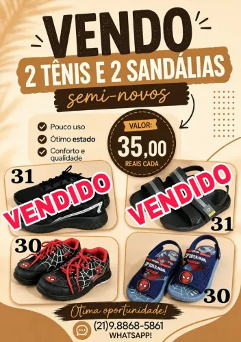 Sandália e Tênis