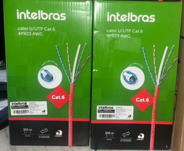 Cabo de rede cat6 intelbras 100% cobre