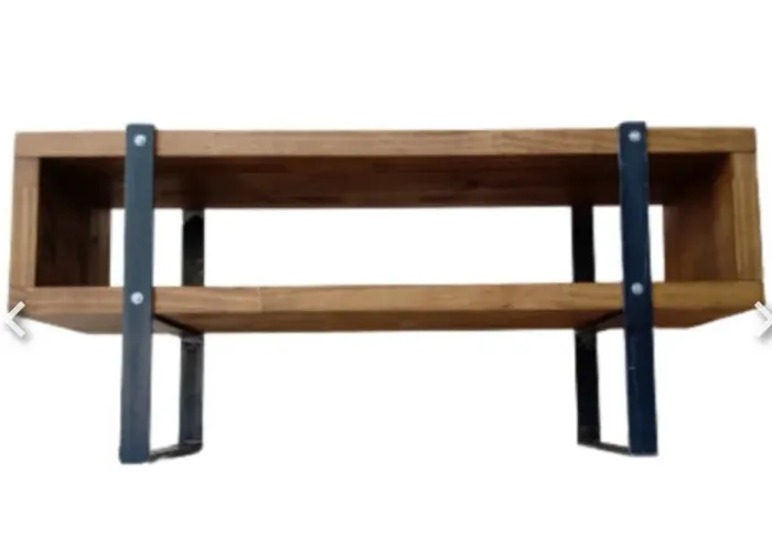 RACK STUDIO DESIGN ESTILO INDUSTRIAL EM ACO E MADEIRA