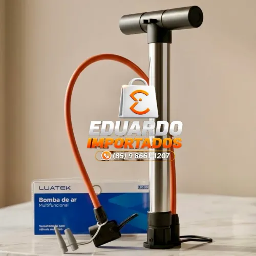 Bomba de Ar Manual Multifuncional Luatek - Para Bicicleta, Pneus e Bolas