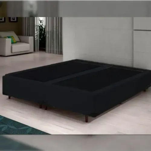 Base queen Suede Preto