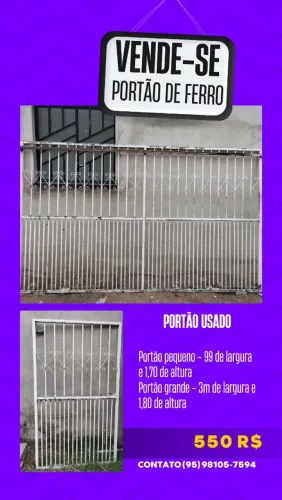 VENDE-SE PORTÕES DE FERRO