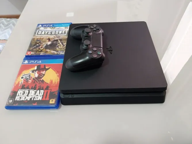 PS4 Slim 500gb/ semi-novo/ PERFEITO ESTADO