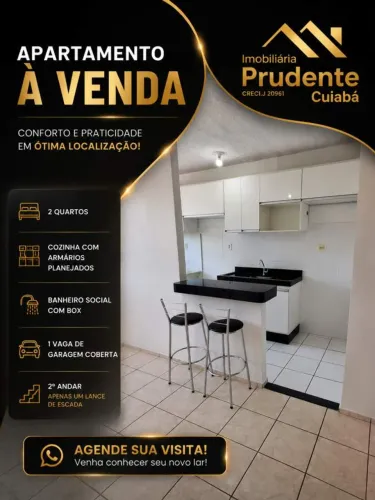 Apartamento para Venda em Várzea Grande, Centro-Sul, 2 dormitórios, 1 banheiro, 1 vaga