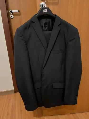 Terno Slim Fit Cinza Chumbo
