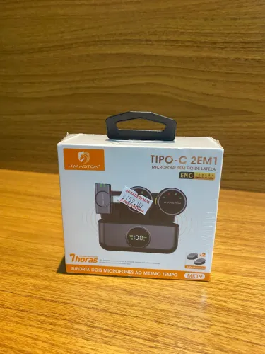 Microfone de Lapela Sem Fio H?Maston MK19