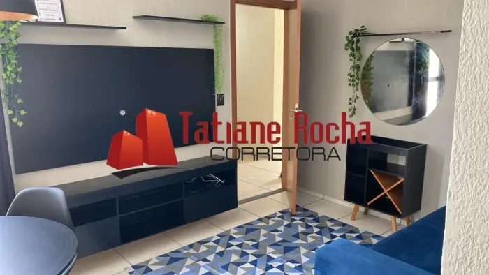 Alugo excelente apartamento mobiliado no Condomínio Parque Flora.
