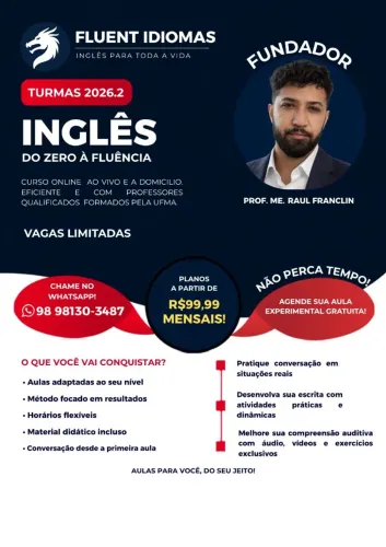 Curso de Inglês do Zero à Fluência em São Luís | Ao Vivo e A Domicílio