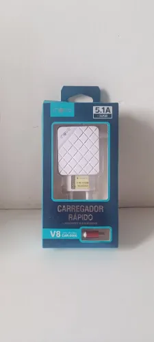 Carregador rápido V8 corrente de saída de 5.1A com 3 USB 