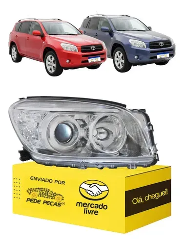 Farol Direito Toyota Rav4 2006 2007 2008 Novo Cromado Direito/passageiro