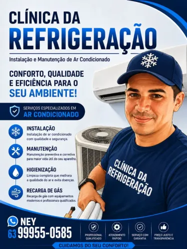 Serviços de ar condicionado, Geladeira e máquina de lavar