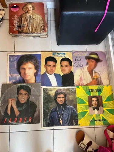 Vinis variados: Roberto Carlos, Fagner, Zezé Di Camargo & Luciano e outros