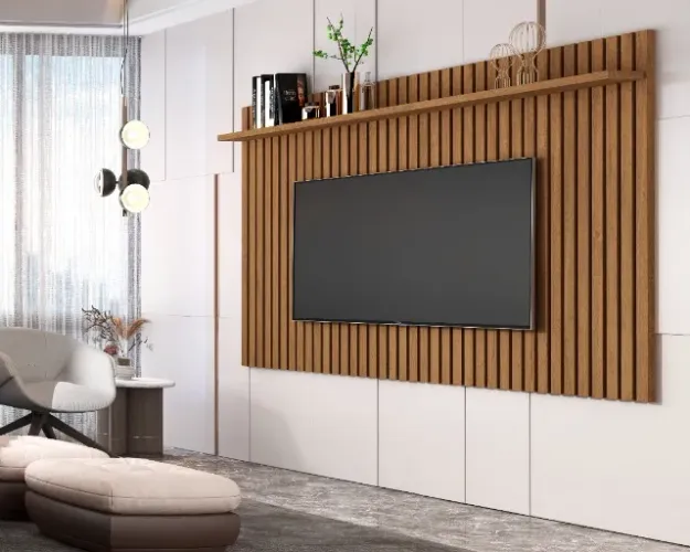 Painel Ripado 1.80m para TV até 70'' polegadas ! Frete + montagem grátis.