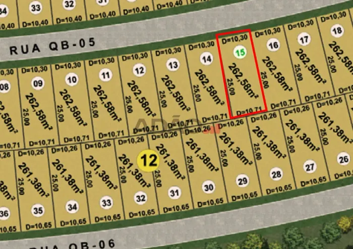 Lote no Jardins Quebec 268 m² - Ágio por 55 mil